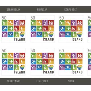 Frímerki Smáþjóðaleikanna 2015